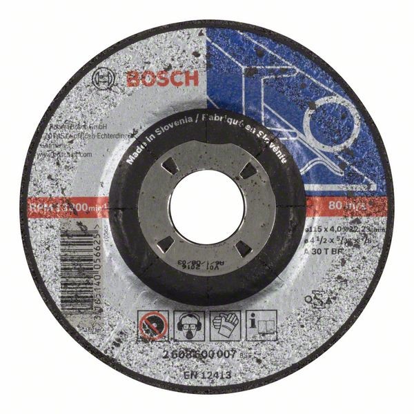 Bosch Schruppscheibe gekröpft A 30 T BF, 115 mm, 22,23 mm, 4 mm 2608600007
