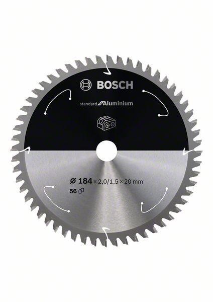 Bosch Akku-Kreissägeblatt for Aluminium, 184 x 2/1,5 x 20, 56 Zähne 2608837768