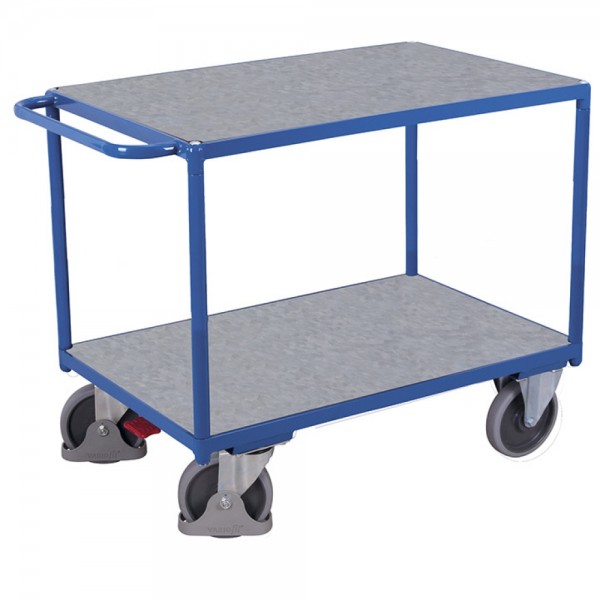 VARIOfit Schwerer Tischwagen mit 2 Zinkblechladeflächen, sw-800.505