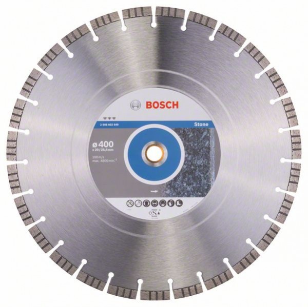 Bosch Diamanttrennscheibe Best Stone, 400 x 20,00/25,40 x 3,2 x 12 mm 2608602649