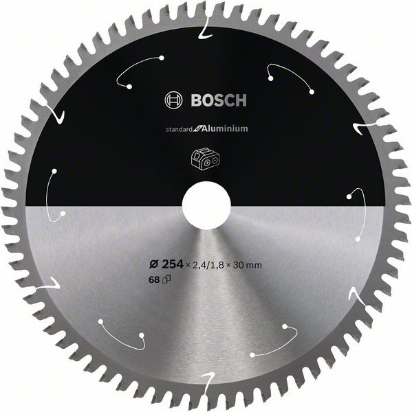 Bosch Akku-Kreissägeblatt Standard, 254 x 2,4/1,8 x 30, 68 Zähne 2608837780