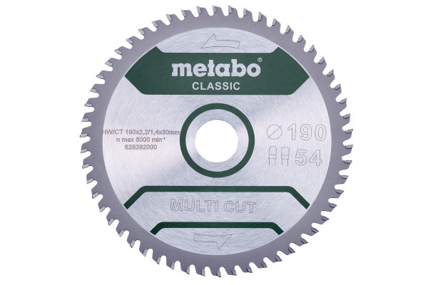 Metabo MultiCutClassic 190x30 54 FZ/TZ 5°, 628282000