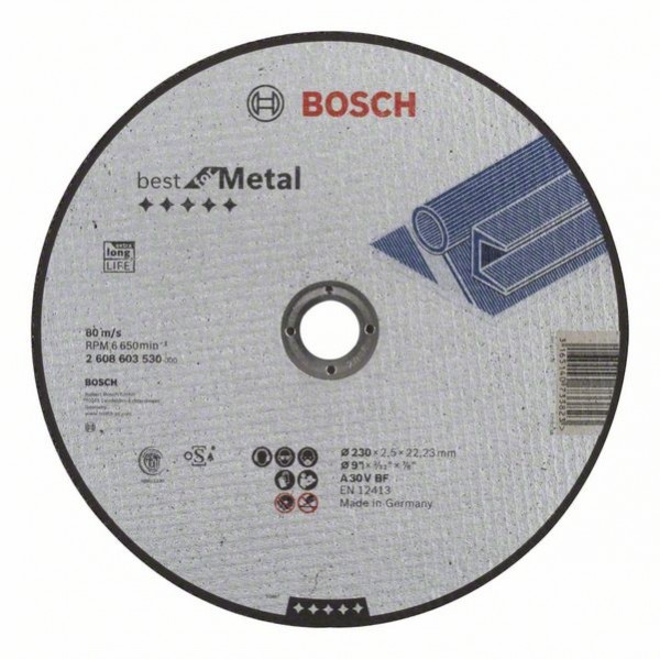 Bosch Trennscheibe gerade Best for Metal A 30 V BF, 230 mm, 2,5 mm 2608603530