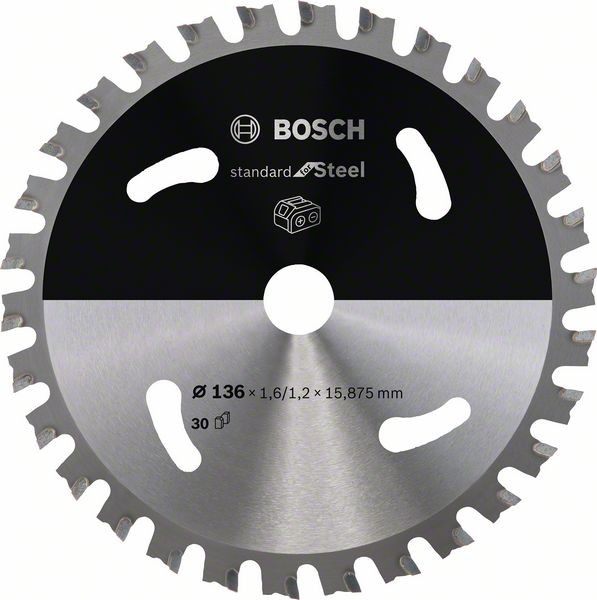 Bosch Akku-Kreissägeblatt, 136 x 1,6/1,2 x 15,875, 30 Zähne 2608837745