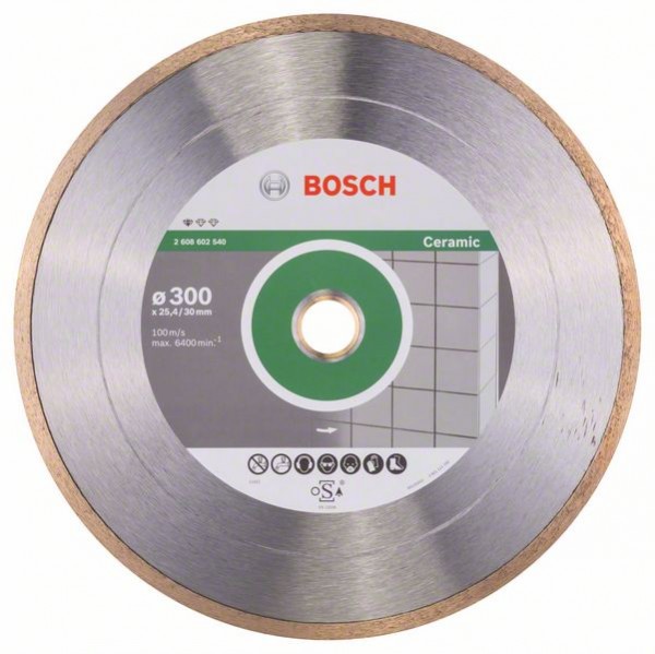 Bosch Diamanttrennscheibe Standard, 300 x 30 + 25,40 x 2 x 7 mm 2608602540