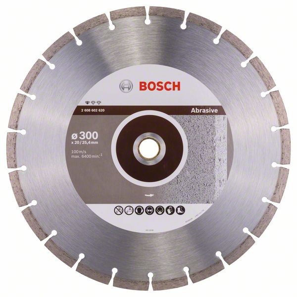 Bosch Diamanttrennscheibe Standard, 300 x 20,00/25,40 x 2,8 x 10 mm 2608602620