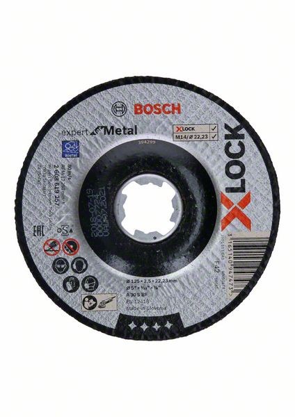Bosch X-LOCK Expert for Metal 125 x 2,5 x 22,23 Trennscheibe gekröpft 2608619257