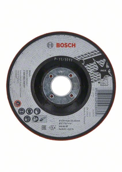 Bosch Halbflexible Schruppscheibe, 125x3 mm, für Metall SemiFlex 2608602218