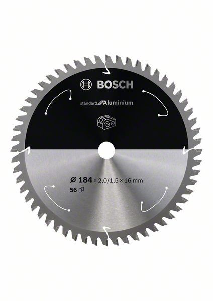 Bosch Akku-Kreissägeblatt for Aluminium, 184 x 2/1,5 x 16, 56 Zähne 2608837766