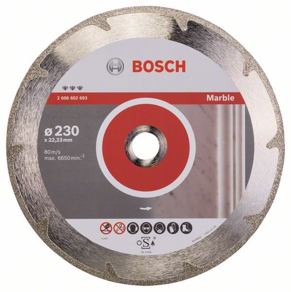 Bosch Diamanttrennscheibe Best for Marble, 230 x 22,23 x 2,2 x 3 mm 2608602693