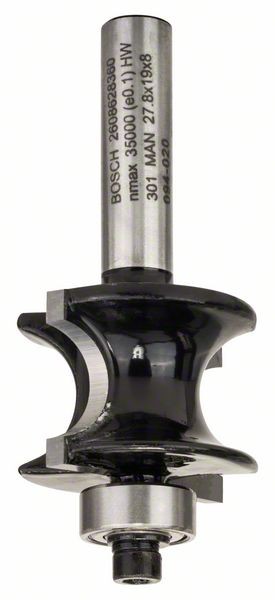 Bosch Halbstabfräser, 8 mm, R1 6 mm, L 19 mm, G 63 mm 2608628360