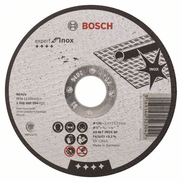 Bosch Trennscheibe gerade Expert Inox AS 46 T INOX BF, 125 mm, 2 mm 2608600094