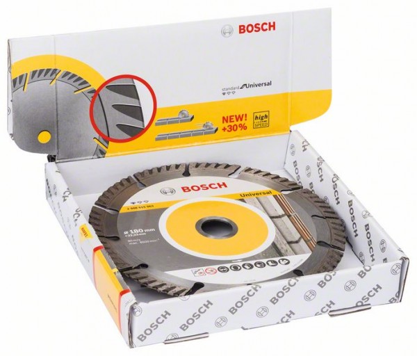 Bosch Diamanttrennscheibe Standard Universal 180 x 22,23 (10er-Pack) 2608615064