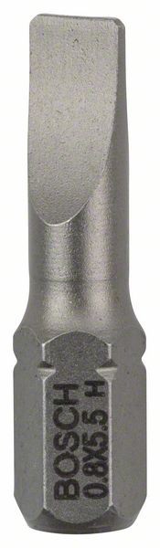 Bosch Schrauberbit Extra-Hart S 0,8 x 5,5, 25 mm, 25er-Pack 2607001463