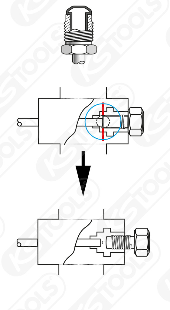 KS 122.1215: Universal-Bremsleitungs-Bördelgerät-Satz, 4-teilig bei  reichelt elektronik