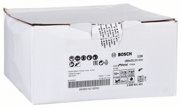 Bosch Fiberschleifscheibe R780, K: 120 Für große Winkelschleifer 2608621621