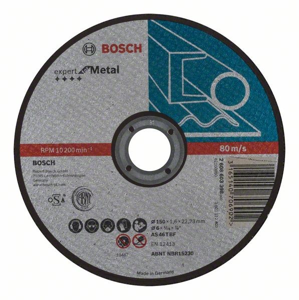 Bosch Trennscheibe gerade Expert for Metal AS 46 T BF, 150 mm, 1,6 mm 2608603398