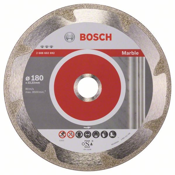 Bosch Diamanttrennscheibe Best for Marble, 180 x 22,23 x 2,2 x 3 mm 2608602692