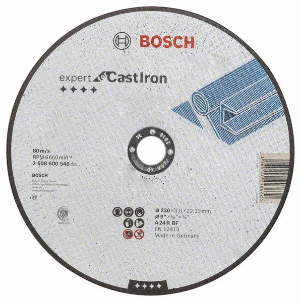 Bosch Trennscheibe gerade Expert Cast Iron AS 24 R BF, 230 mm x 3 mm 2608600546