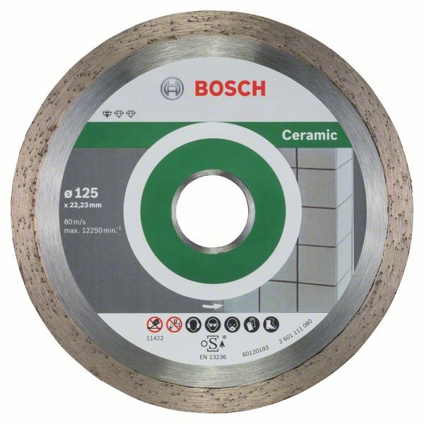 Bosch Diamanttrennscheibe, 125 x 22,23 x 1,6 x 7 mm, 10er-Pack 2608603232
